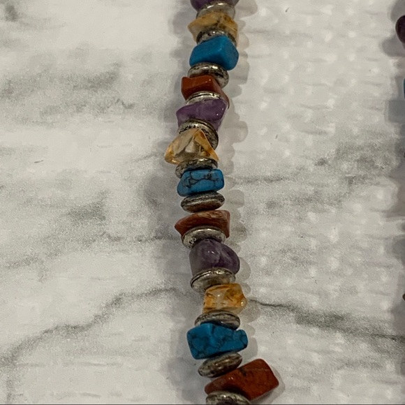 BOHO Necklace Pendant Metal Stone Intricate - Picture 7 of 13